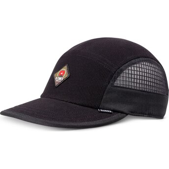 Schwarze verstellbare Soft Waffle Mountain Flatcap von Djinns