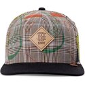 graue-und-schwarze-flatcap-snapback-crinklecheck-von-djinns