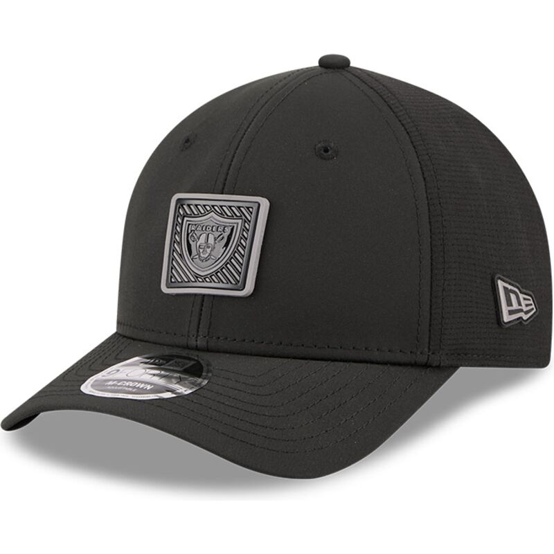 new-era-curved-brim-9forty-m-crown-training-pack-2026-las-vegas-raiders-nfl-black-snapback-cap
