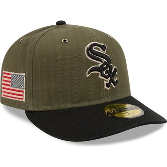 Cap zaoblená green ajustada 59FIFTY Pre-Curved American Herringbone Chicago White Sox MLB New Era
