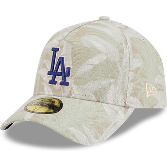 Šiltovky zaoblená béžová upravený 59FORTY A Frame Leafy Palm Los Angeles Dodgers MLB New Era