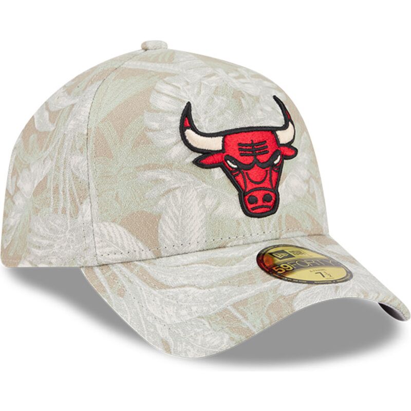 beige-gebogene-verstellbare-59forty-a-frame-leafy-palm-kappe-von-chicago-bulls-nba-von-new-era