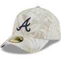 gorra-curva-beige-ajustada-59forty-a-frame-leafy-palm-de-atlanta-braves-mlb-de-new-era