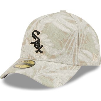 Šiltovky zaoblená béžová upravený 59FORTY A Frame Leafy Palm Chicago White Sox MLB New Era