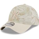 siltovka-zaoblena-bezova-nastavitelny-9twenty-leafy-palm-new-york-yankees-mlb-new-era