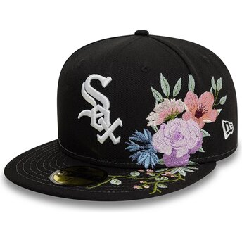 Cap rovná black ajustada 59FIFTY Floral Chicago White Sox MLB New Era