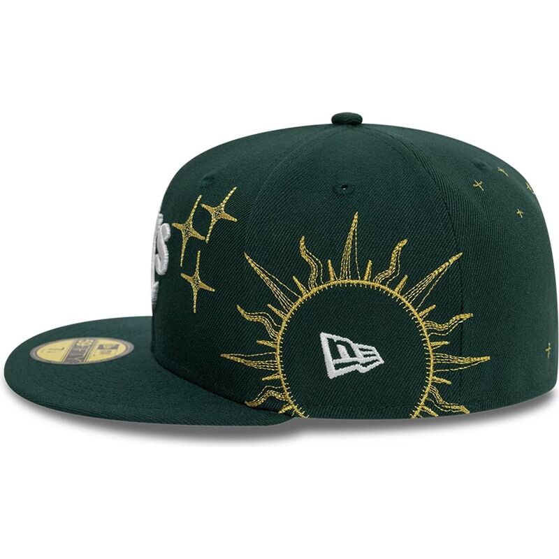 new-era-flat-brim-59fifty-zodiac-oakland-athletics-mlb-green-fitted-cap new-era-flat-brim-59fifty-zodiac-oakland-athletics-mlb-green-fitted-cap