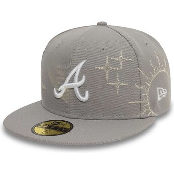 Cap rovná gray ajustada 59FIFTY Zodiac Atlanta Braves MLB New Era