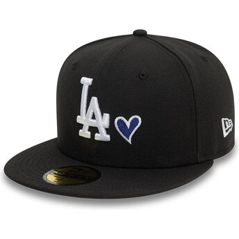 Cap rovná black ajustada 59FIFTY Heart Icon Los Angeles Dodgers MLB New Era