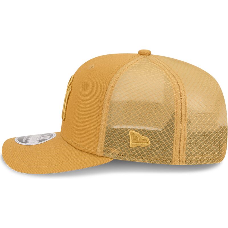 hellbraune-trucker-kappe-9seventy-stretch-snap-color-pack-der-new-york-yankees-mlb-von-new-era