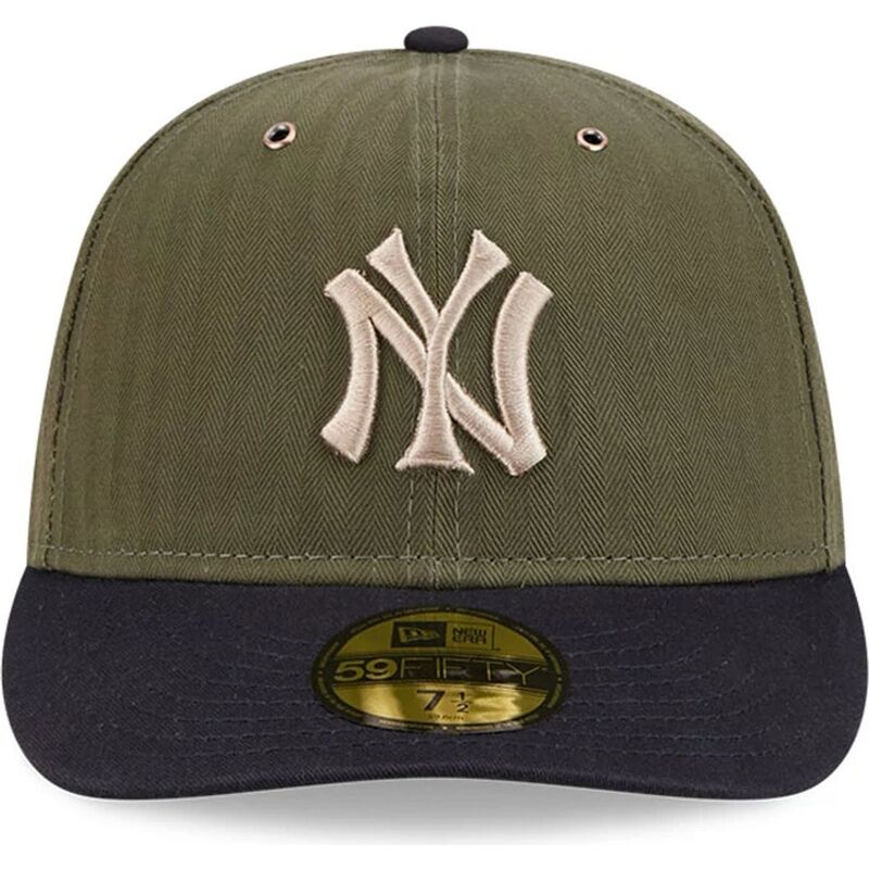 grune-gebogene-verstellbare-kappe-59fifty-pre-curved-american-herringbone-der-new-york-yankees-mlb-von-new-era