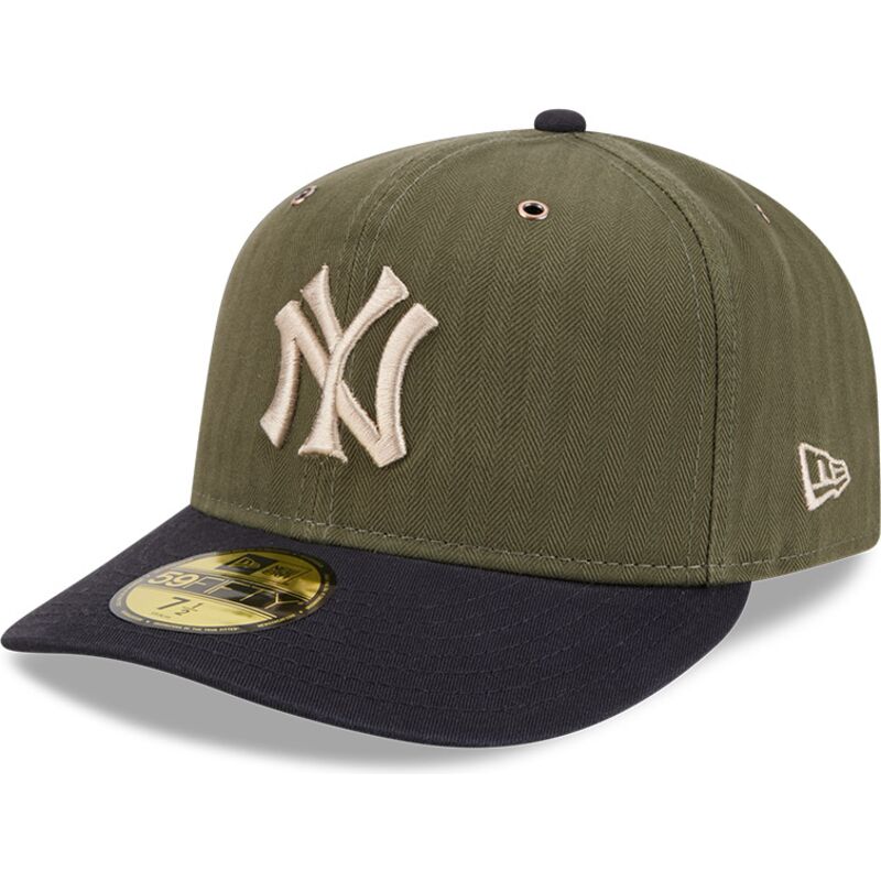 grune-gebogene-verstellbare-kappe-59fifty-pre-curved-american-herringbone-der-new-york-yankees-mlb-von-new-era