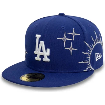 Flache blaue angepasste 59FIFTY Zodiac Kappe der Los Angeles Dodgers MLB von New Era