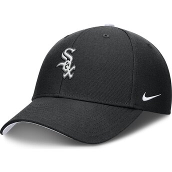 Cap zaoblená black adjustable strap pre deti Dri-Fit Club Structured Chicago White Sox MLB Nike