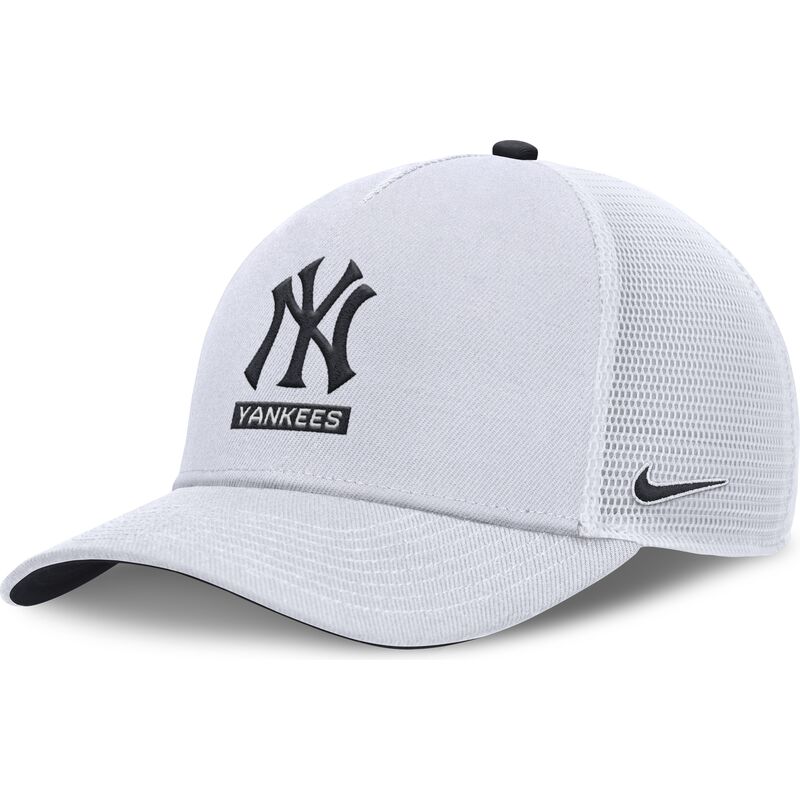 weisse-trucker-kappe-primetime-dri-fit-rise-structured-der-new-york-yankees-mlb-von-nike weisse-trucker-kappe-primetime-dri-fit-rise-structured-der-new-york-yankees-mlb-von-nike