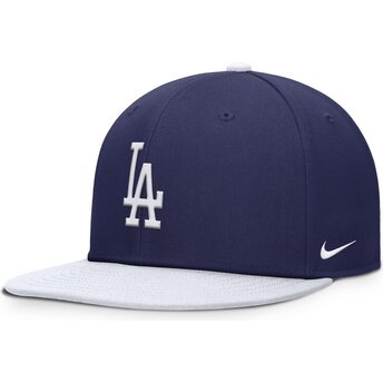 Šiltovka rovná modrá snapback pre deti Dri-Fit Pro Structured Square Bill Los Angeles Dodgers MLB Nike