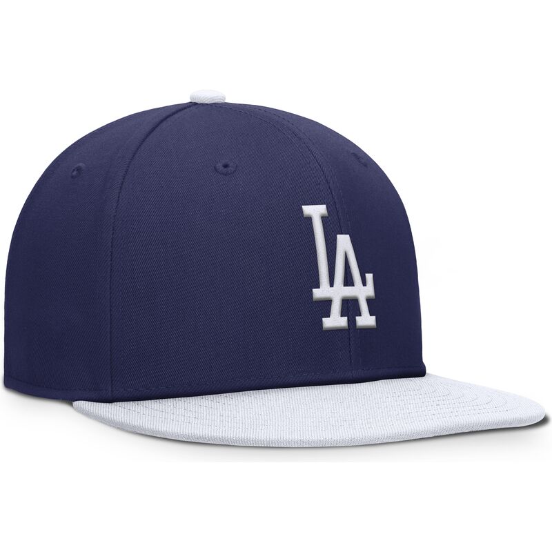 blau-weisse-flache-snapback-kappe-fur-kinder-dri-fit-pro-structured-square-bill-der-los-angeles-dodgers-mlb-von-nike blau-weisse-flache-snapback-kappe-fur-kinder-dri-fit-pro-structured-square-bill-der-los-angeles-dodgers-mlb-von-nike