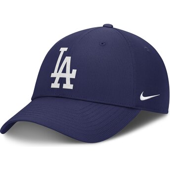 Blaue verstellbare gebogene Kappe Club Structured UV Poly Ripstop der Los Angeles Dodgers MLB von Nike
