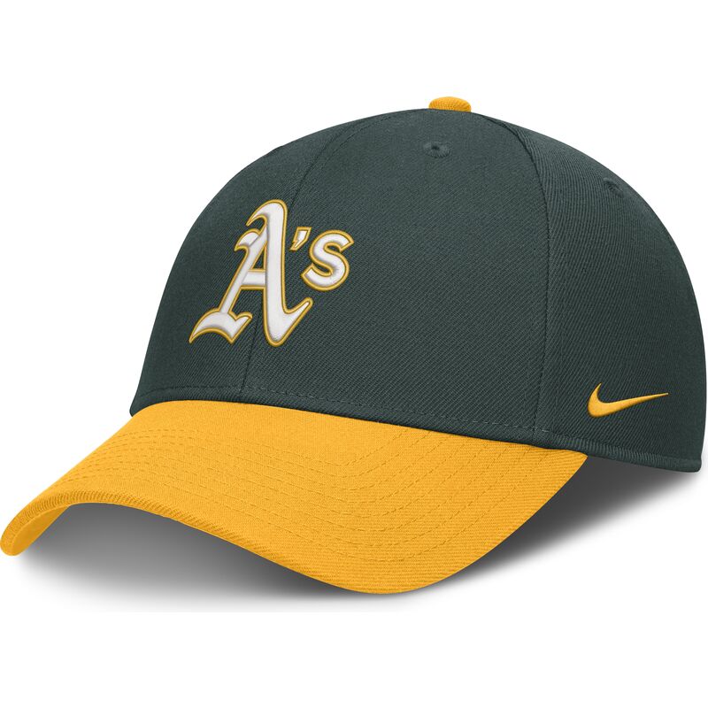 cap-zaoblena-green-adjustable-strap-dri-fit-club-structured-oakland-athletics-mlb-nike