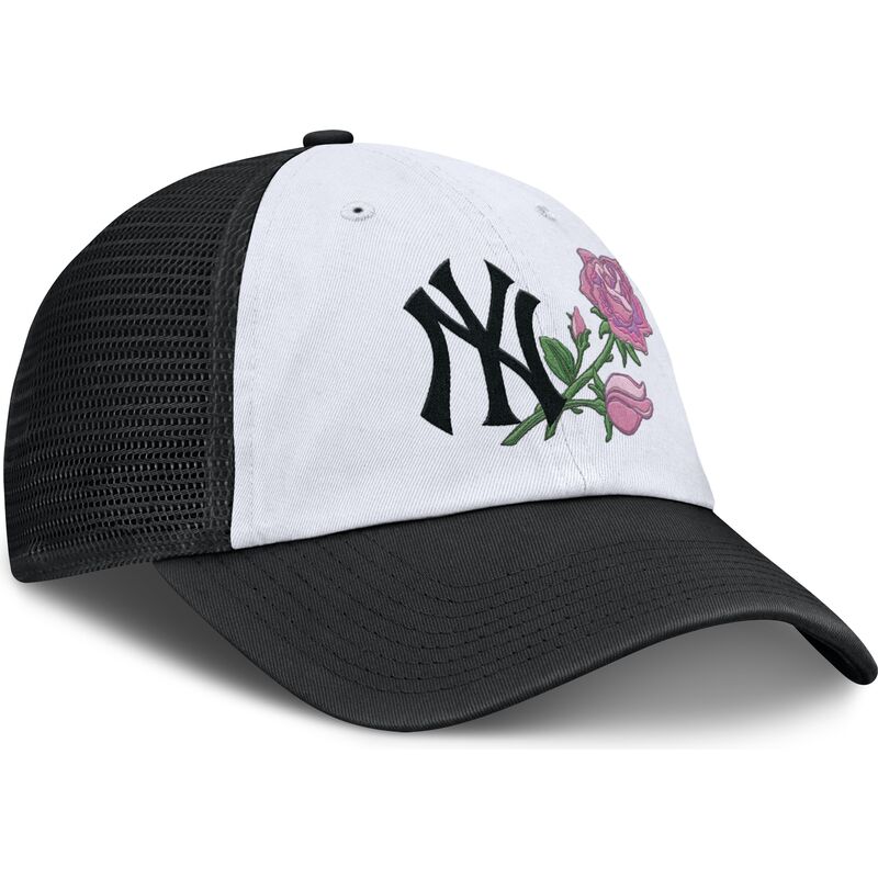 schwarze-und-weisse-verstellbare-trucker-kappe-mothers-day-club-unstructured-der-new-york-yankees-mlb-von-nike schwarze-und-weisse-verstellbare-trucker-kappe-mothers-day-club-unstructured-der-new-york-yankees-mlb-von-nike