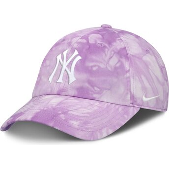 Violette verstellbare gebogene Kappe Mothers Day Club Unstructured Organic Cotton der New York Yankees MLB von Nike