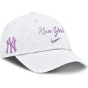 weisse-verstellbare-gebogene-kappe-mothers-day-club-unstructured-organic-cotton-der-new-york-yankees-mlb-von-nike