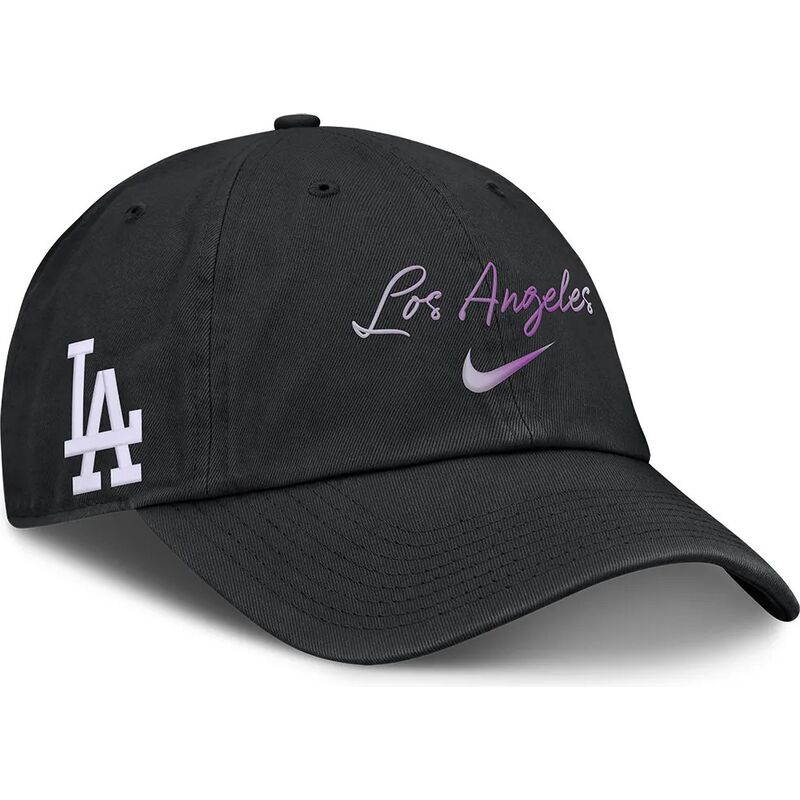 siltovky-zaoblena-cierna-nastavitelny-pasik-mothers-day-club-unstructured-organic-cotton-los-angeles-dodgers-mlb-nike