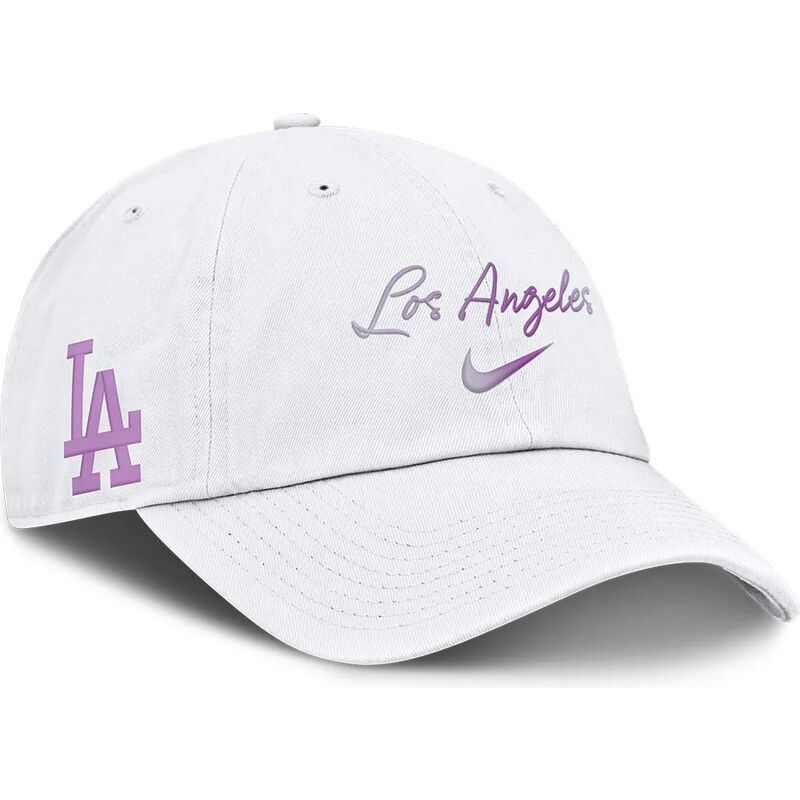 cap-zaoblena-white-adjustable-strap-mothers-day-club-unstructured-organic-cotton-los-angeles-dodgers-mlb-nike