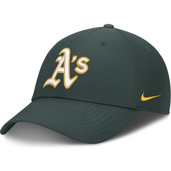 Cap zaoblená green adjustable strap Club Structured UV Poly Ripstop Oakland Athletics MLB Nike