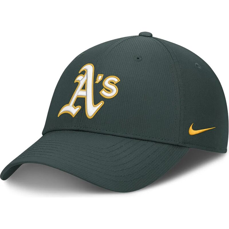 cap-zaoblena-green-adjustable-strap-club-structured-uv-poly-ripstop-oakland-athletics-mlb-nike