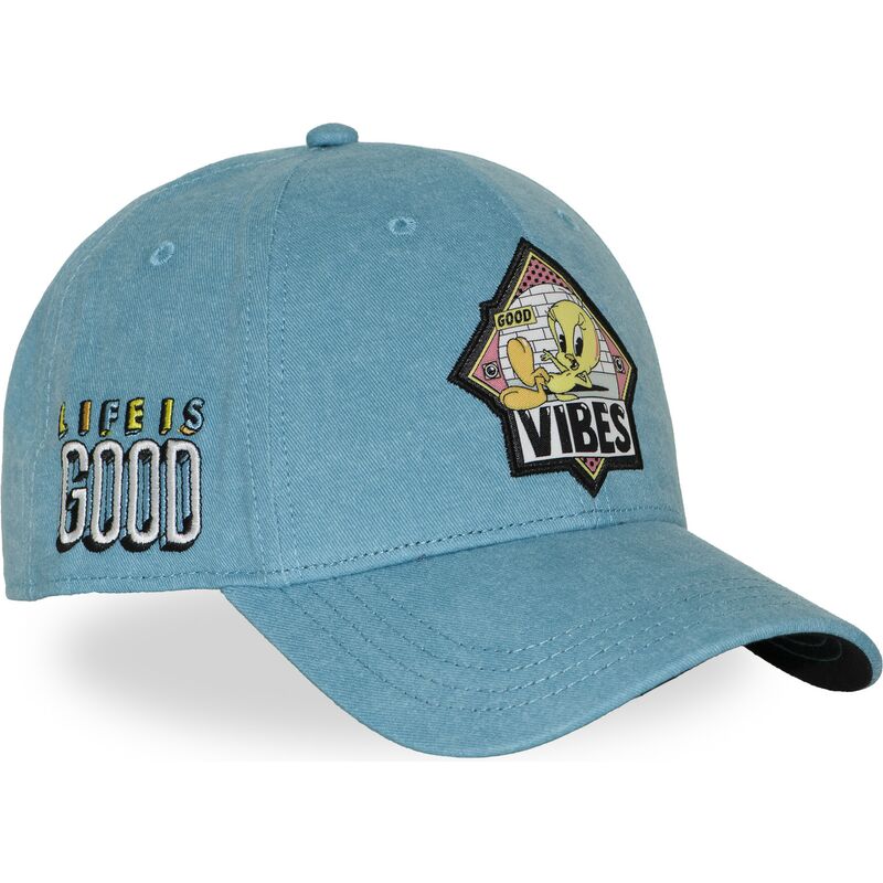 blaue-gebogene-snapback-kappe-tweety-loo13-pcblifb-looney-tunes-von-capslab