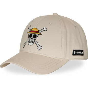 Cap zaoblená beige snapback Straw Hat Pirates One Piece Capslab