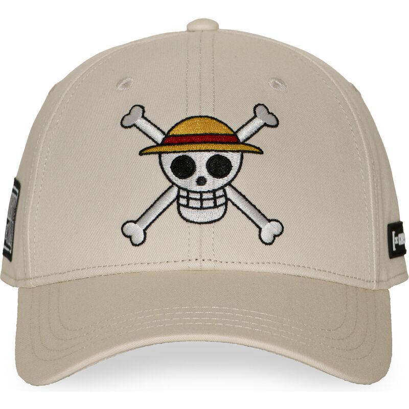 capslab-curved-brim-straw-hat-pirates-op7-skub-one-piece-beige-snapback-cap capslab-curved-brim-straw-hat-pirates-op7-skub-one-piece-beige-snapback-cap