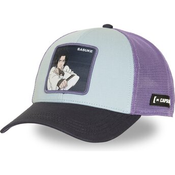 Capslab Sasuke Uchiha NS6 SASB Naruto Blue and Purple Trucker Hat