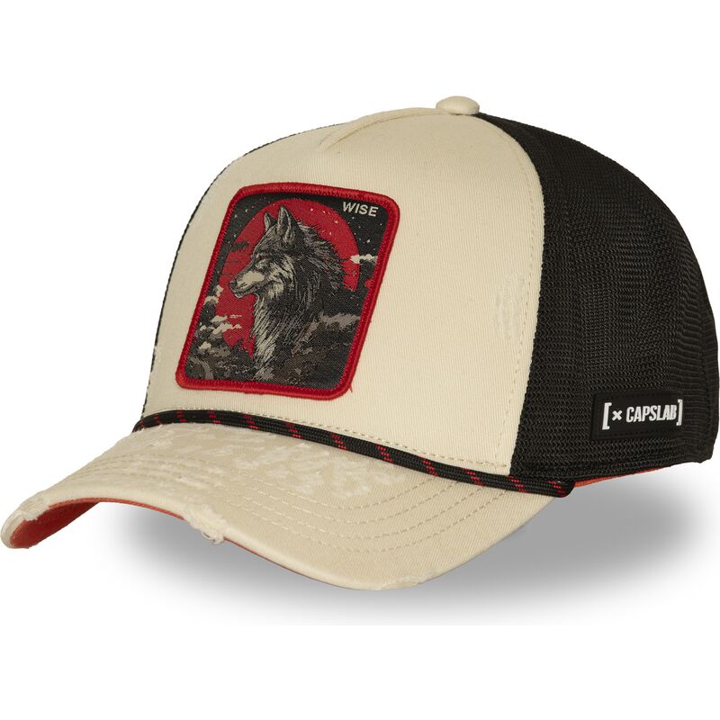 trucker-cap-beige-und-schwarz-wolf-wise-bea3-wisb-beasts-von-capslab trucker-cap-beige-und-schwarz-wolf-wise-bea3-wisb-beasts-von-capslab