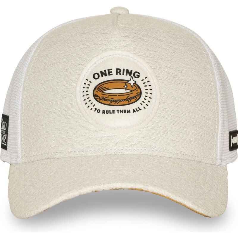 creme-und-weisse-trucker-kappe-einziger-ring-lotr2-pctrinb-der-herr-der-ringe-von-capslab creme-und-weisse-trucker-kappe-einziger-ring-lotr2-pctrinb-der-herr-der-ringe-von-capslab