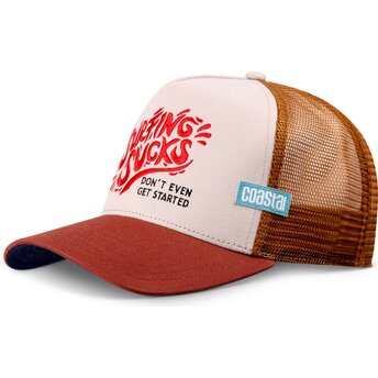 Šiltovka zaoblená hnedá snapback Surfing Sucks Coastal