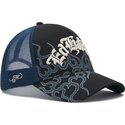 siltovka-zaoblena-cierna-snapback-flaming-ed-hardy