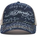 siltovka-zaoblena-tmavomodra-snapback-don-denim-ed-hardy