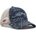siltovka-zaoblena-tmavomodra-snapback-don-denim-ed-hardy