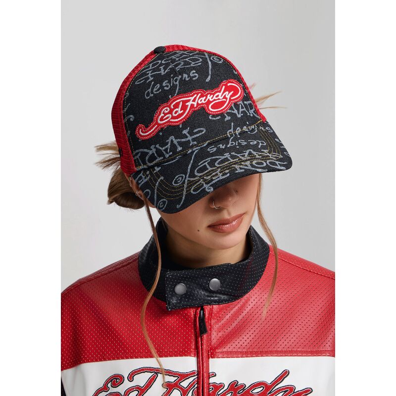 siltovka-zaoblena-cierna-snapback-don-denim-ed-hardy