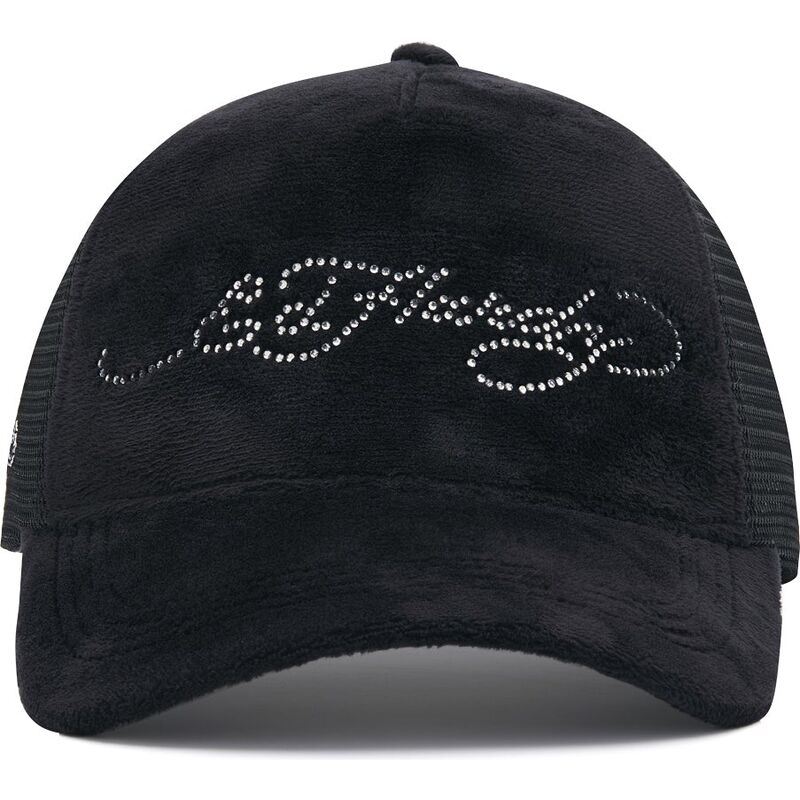 siltovka-zaoblena-cierna-snapback-core-silver-diamante-velour-ed-hardy