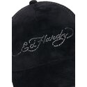 siltovka-zaoblena-cierna-snapback-core-silver-diamante-velour-ed-hardy
