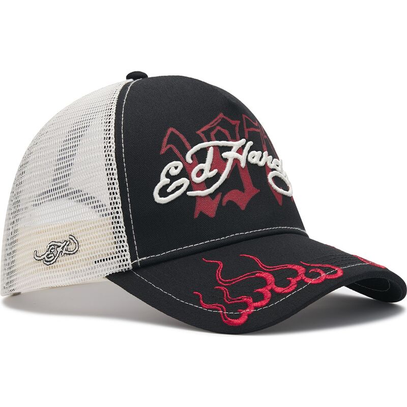 siltovka-zaoblena-cierna-snapback-1971-ed-hardy
