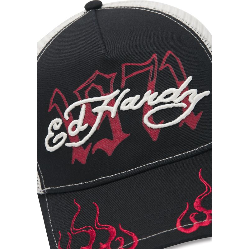 siltovka-zaoblena-cierna-snapback-1971-ed-hardy