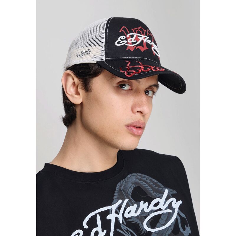 siltovka-zaoblena-cierna-snapback-1971-ed-hardy