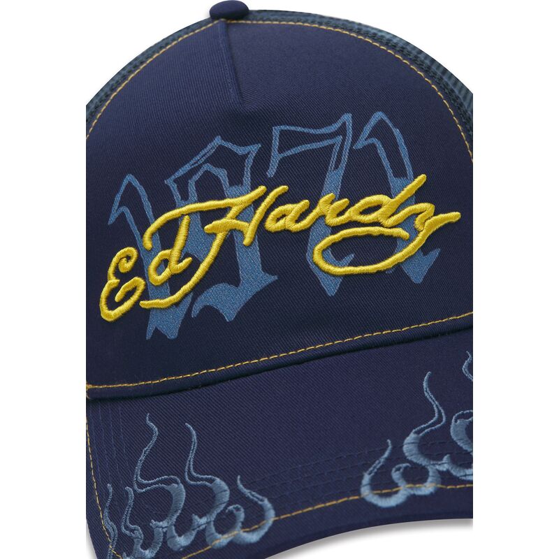 siltovka-zaoblena-tmavomodra-snapback-1971-ed-hardy