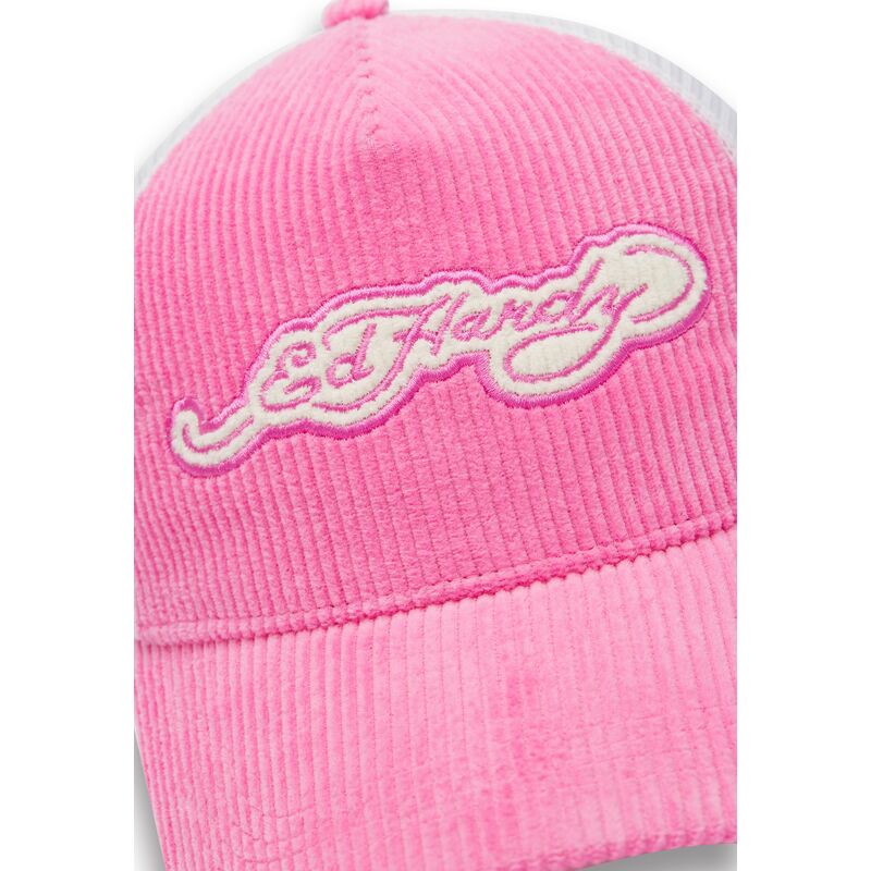 siltovka-zaoblena-ruzova-snapback-embroidery-applique-cord-ed-hardy