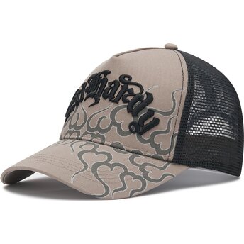 Šiltovka zaoblená sivá snapback Flaming Ed Hardy
