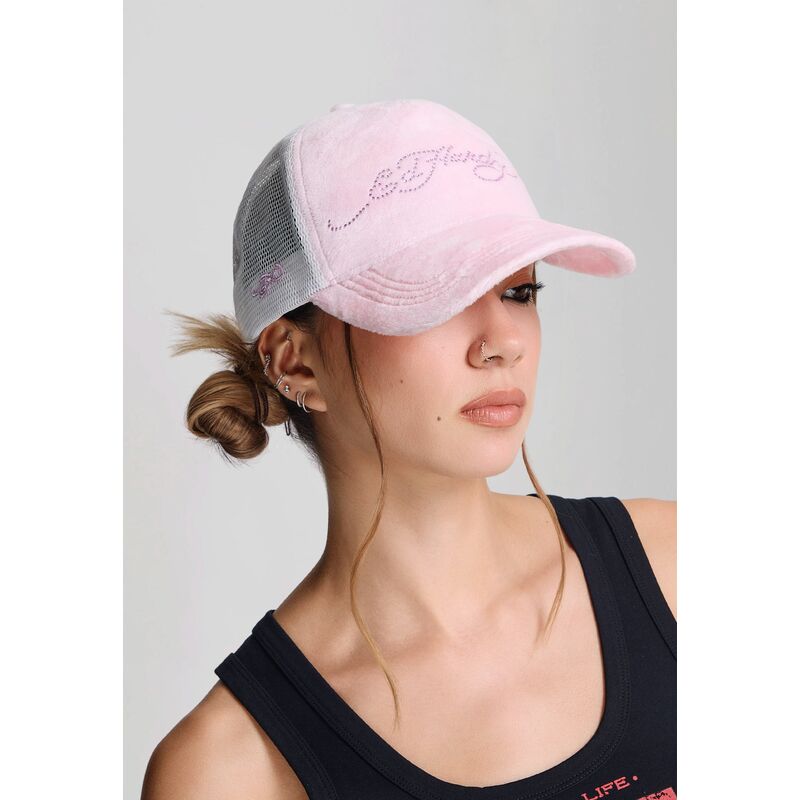 siltovka-zaoblena-ruzova-snapback-diamante-velour-ed-hardy